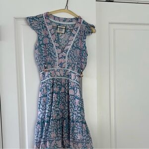 Hunter Bell Blue and Pink Floral Dress
